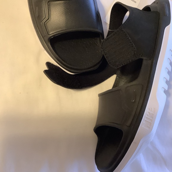 Black Sandals with Velcro Strap - Picture 6 of 11